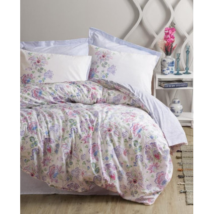 Комплект постельного белья Cotton Box Bohem Adsila Mavi 200x220 Комплект постельного белья Cotton Box Bohem Adsila Mavi 200x220
