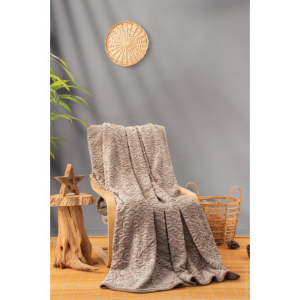 Плед Cotton box Emboss Bej 220x240 Плед Cotton box Emboss Bej 220x240