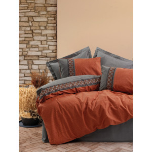 Комплект постельного белья Cotton Box Folk Art Tamaya Kiremit 200x220 Комплект постельного белья Cotton Box Folk Art Tamaya Kiremit 200x220