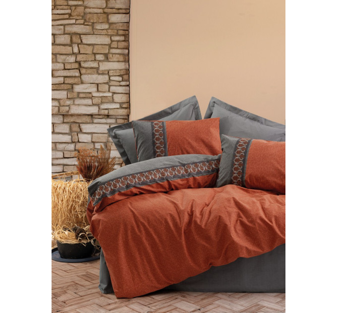 Комплект постельного белья Cotton Box Folk Art Tamaya Kiremit 200x220 Комплект постельного белья Cotton Box Folk Art Tamaya Kiremit 200x220