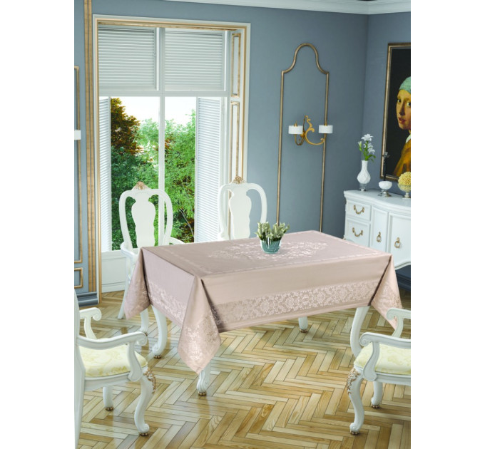 Скатерть Tropik home Damask Cappucino 150x220
