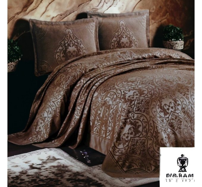 Покривало жакард ALARA VALERON KAHVE (240x260)
