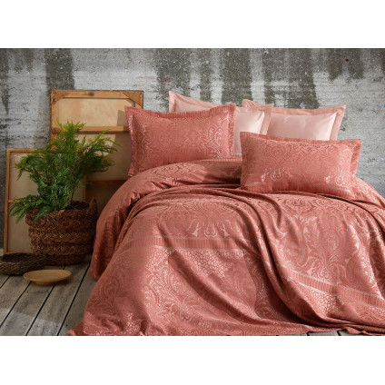 Покрывало жаккард двустороннее - Dantela Vita HAZEL BRICK (260x260) Покрывало жаккард двустороннее - Dantela Vita HAZEL BRICK (260x260)