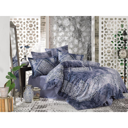 Постельное белье сатин принт премиум - Dantela vita Grace Blue (200x220) Постельное белье сатин принт премиум - Dantela vita Grace Blue (200x220)