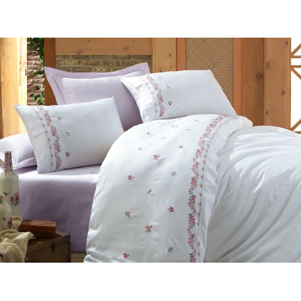 Постельное белье сатин делюкс с вышивкой Dantela ILGIN (200x220)