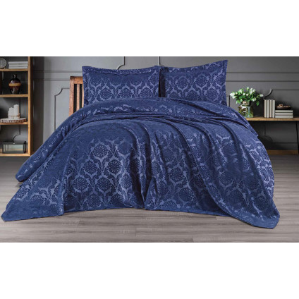 Покрывало жаккард EDANTE MELTEM INDIGO (170x240) Покрывало жаккард EDANTE MELTEM INDIGO (170x240)