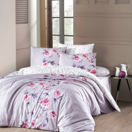 Постельное белье ранфорс FIRST CHOICE LUISA LILAC (160x220) Постельное белье ранфорс FIRST CHOICE LUISA LILAC (160x220)