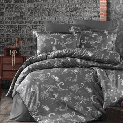 Постельное белье сатин FIRST CHOICE CARMINA ANTHRACITE (200x220) Постельное белье сатин FIRST CHOICE CARMINA ANTHRACITE (200x220)