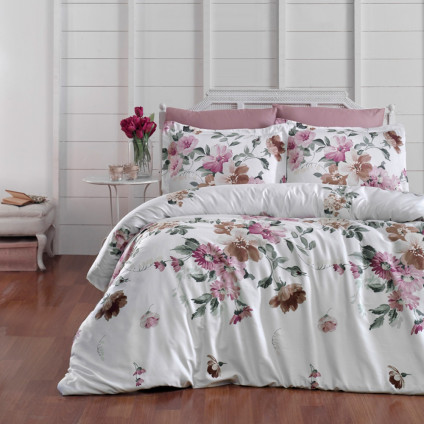 Постельное белье сатин делюкс FIRST CHOICE SERRA POWDER (200x220) Постельное белье сатин делюкс FIRST CHOICE SERRA POWDER (200x220)