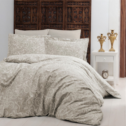 Постельное белье сатин делюкс FIRST CHOICE SWETA BEIGE (200x220) Постельное белье сатин делюкс FIRST CHOICE SWETA BEIGE (200x220)