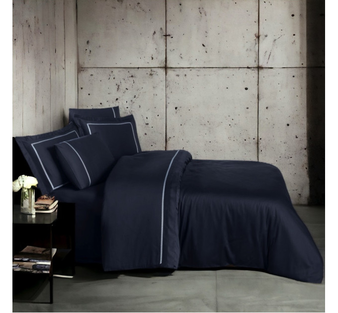 Постільна білизна FIRST CHOICE PIERRE NAVY BLUE (200x220) Постільна білизна FIRST CHOICE PIERRE NAVY BLUE (200x220)