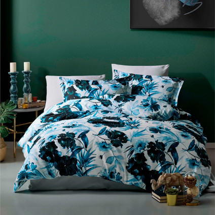 Постельное белье сатин ISTANBUL GIZIA BLUE  (200x220) Постельное белье сатин ISTANBUL GIZIA BLUE  (200x220)