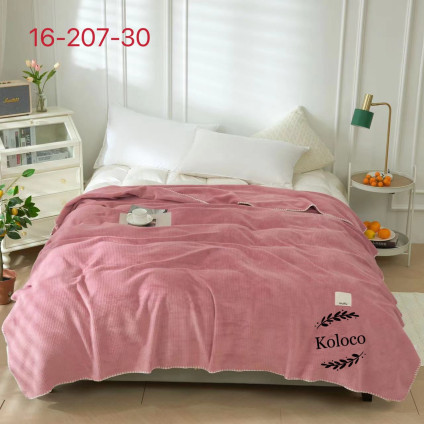 Плед вафельный велюровый двусторонний (160x210)