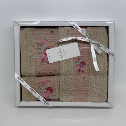 Набір рушників MAISON DOR FIORE BEIGE Набір рушників MAISON DOR FIORE BEIGE