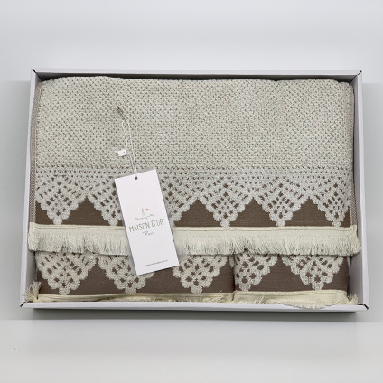 Набір рушників MAISON DOR NATURELLE BEIGE Набір рушників MAISON DOR NATURELLE BEIGE