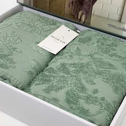 Набор полотенец жаккард MAISON DOR SANDA SAGE (2)