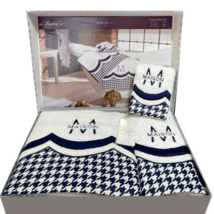 Набір рушників Maison Dor LOWES WHITE NAVY (3)
