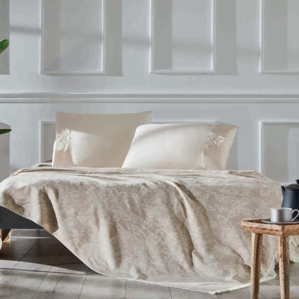 Постельное белье Tivolyo Home PIKE PAPILLON BEJ (220x240)