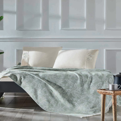 Постельное белье Tivolyo Home PIKE PAPILLON YESIL (220x240)