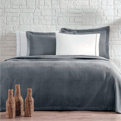 Постельное белье с покрывалом Tivolyo Home PIKE RIO GRI (220x240)