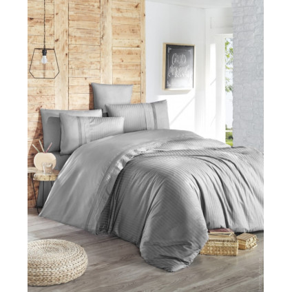 Постельное белье First Choice De Luxe ранфорс Gala gri евро Постельное белье First Choice De Luxe ранфорс Gala gri евро