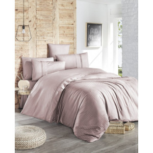 Постільна білизна First Choice De Luxe ранфорс Gala pudra євро Постільна білизна First Choice De Luxe ранфорс Gala pudra євро