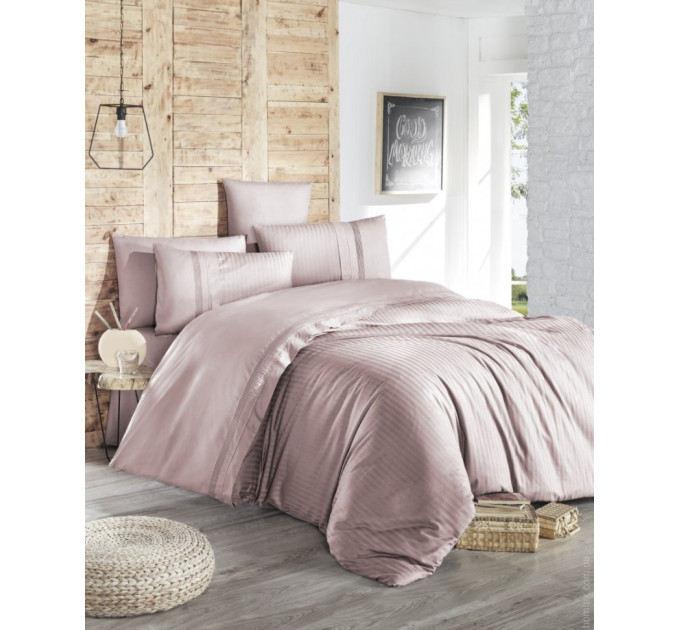 Постільна білизна First Choice De Luxe ранфорс Gala pudra євро Постільна білизна First Choice De Luxe ранфорс Gala pudra євро