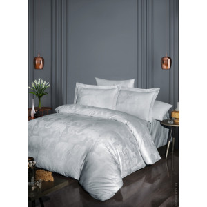 Постельное белье жаккард First Choice Doreta silver евро