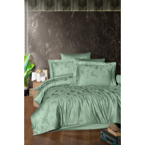 Постільна білизна жаккард First Choice Midas crepe green євро