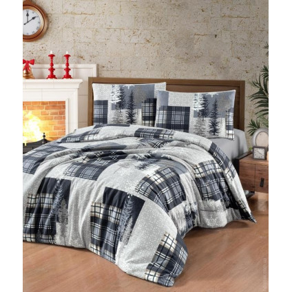 Постельное белье First Choice Фланель winter gray евро Постельное белье First Choice Фланель winter gray евро