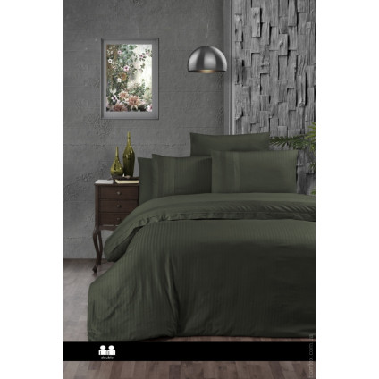 Постельное белье First Choice ранфорс Gala dark green евро Постельное белье First Choice ранфорс Gala dark green евро