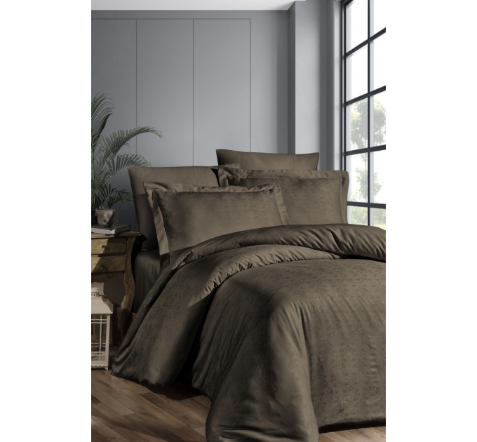 Постельное бельё жаккард First Choice AMORE BROWN