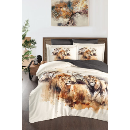 Постельное белье First Choice VIP сатин 3D Leo евро