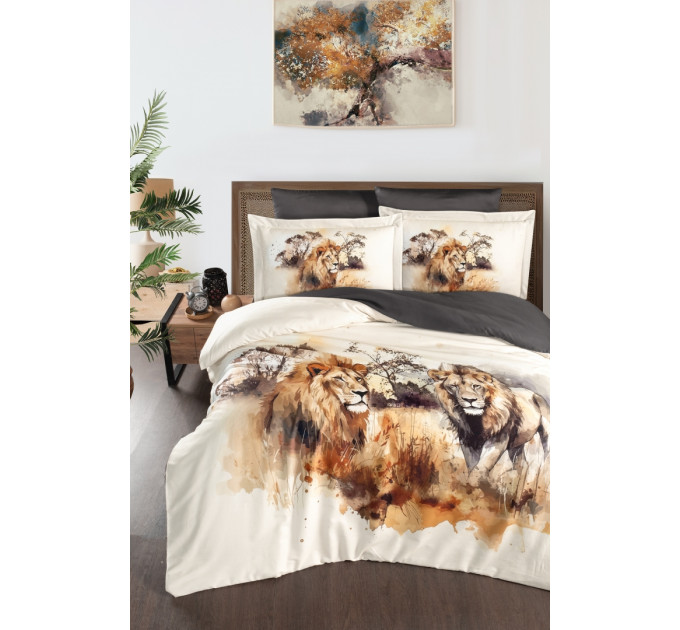 Постельное белье First Choice VIP сатин 3D Leo евро