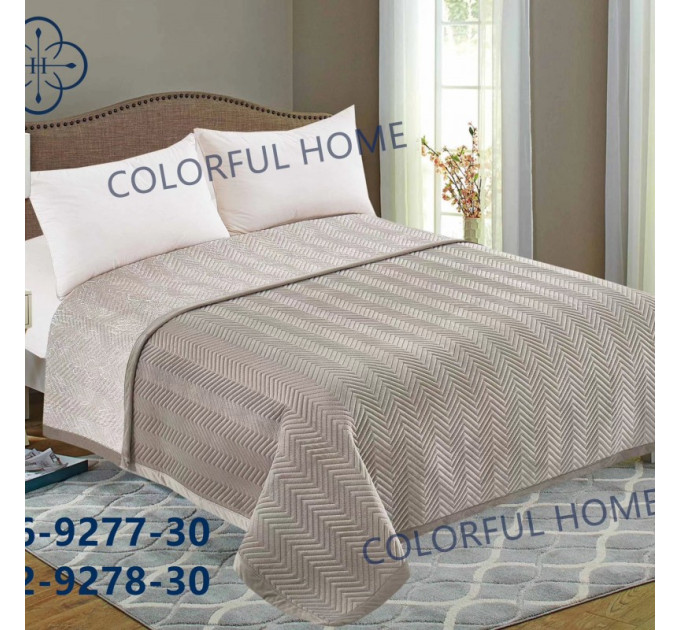 Покрывало велюр COLORFUL VELOR LASER ZIGZAG Серый