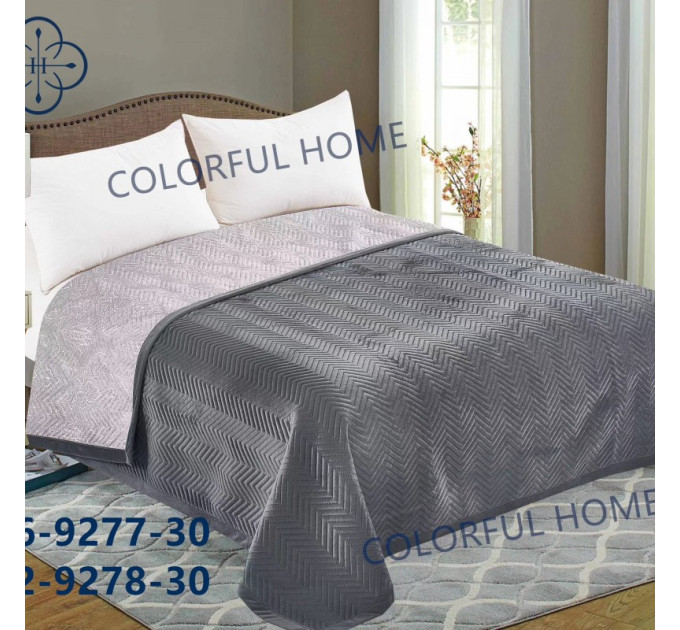 Покрывало велюр COLORFUL VELOR LASER ZIGZAG Темно-Серый Покрывало велюр COLORFUL VELOR LASER ZIGZAG Темно-Серый