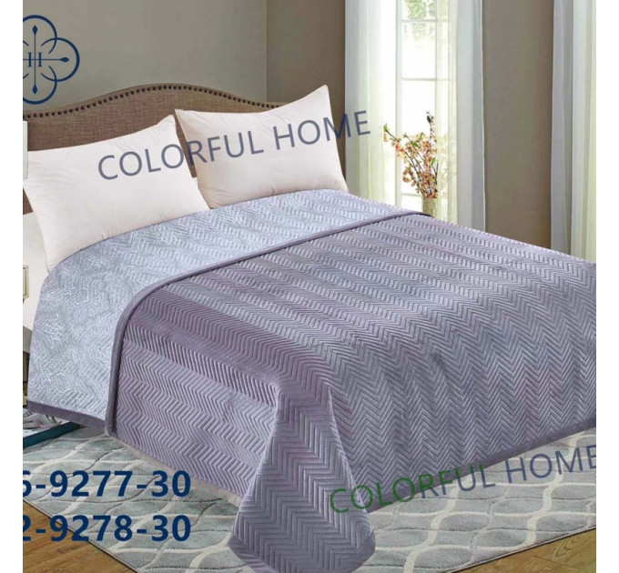 Покрывало велюр COLORFUL VELOR LASER ZIGZAG Лиловый