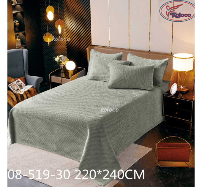 Покрывало велюр COLORFUL VELURE COVER QUILTED Зеленый Покрывало велюр COLORFUL VELURE COVER QUILTED Зеленый