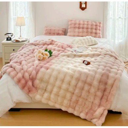 Плед - Покрывало Home Textile Sable 200x230 см из искусственного меха розовый Плед - Покрывало Home Textile Sable 200x230 см из искусственного меха розовый
