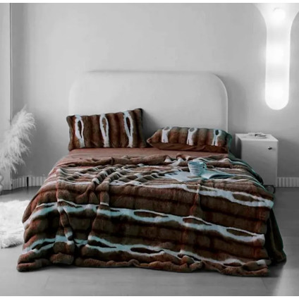 Плед - покрывало Home Textile Plaid Sable K коричневый Плед - покрывало Home Textile Plaid Sable K коричневый