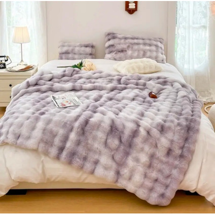 Плед - Покрывало Home Textile Sable 200x230 см из искусственного меха сиреневый Плед - Покрывало Home Textile Sable 200x230 см из искусственного меха сиреневый