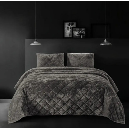 Покрывало Home Textile VELOUR MARBLE темно-серый Покрывало Home Textile VELOUR MARBLE темно-серый